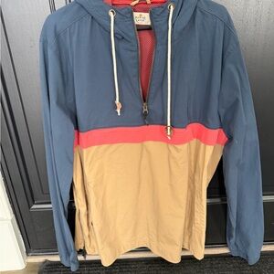 Marine Layer Navy Jacket with Red Mesh Lining